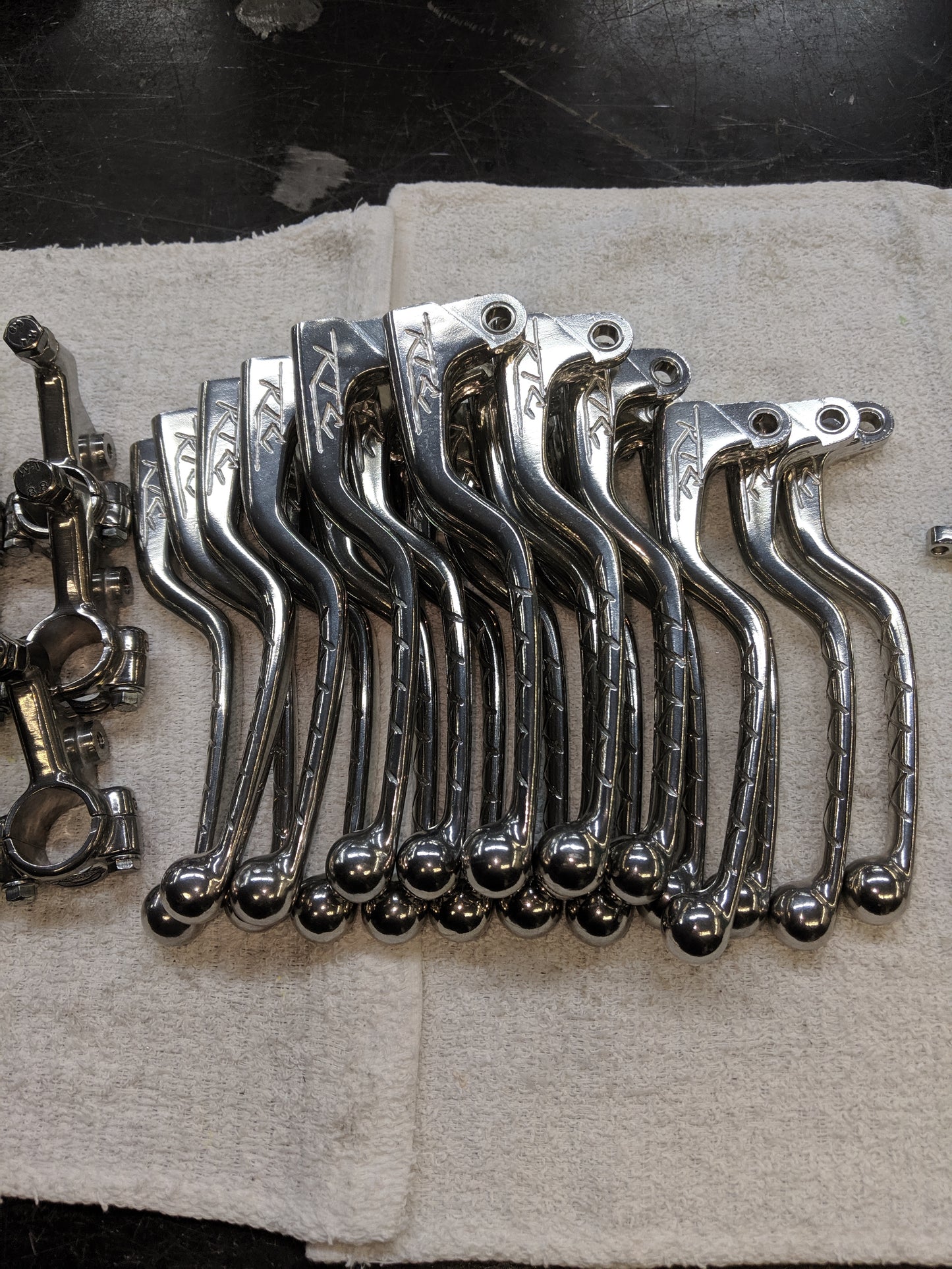 Polished Pro Pull Clutch Lever Assembly and Front Brake Lever Set